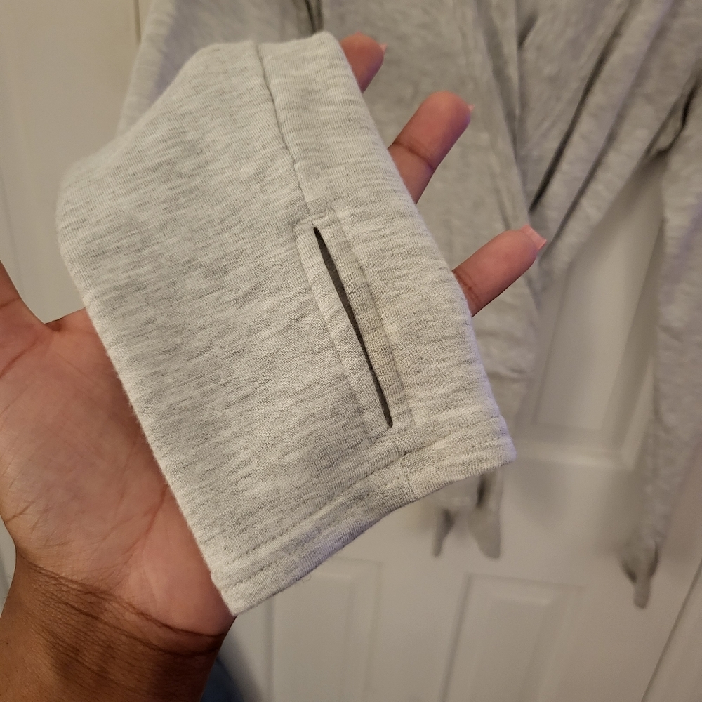 Athleta Grey Wrap Sweater - Picture 2 of 9